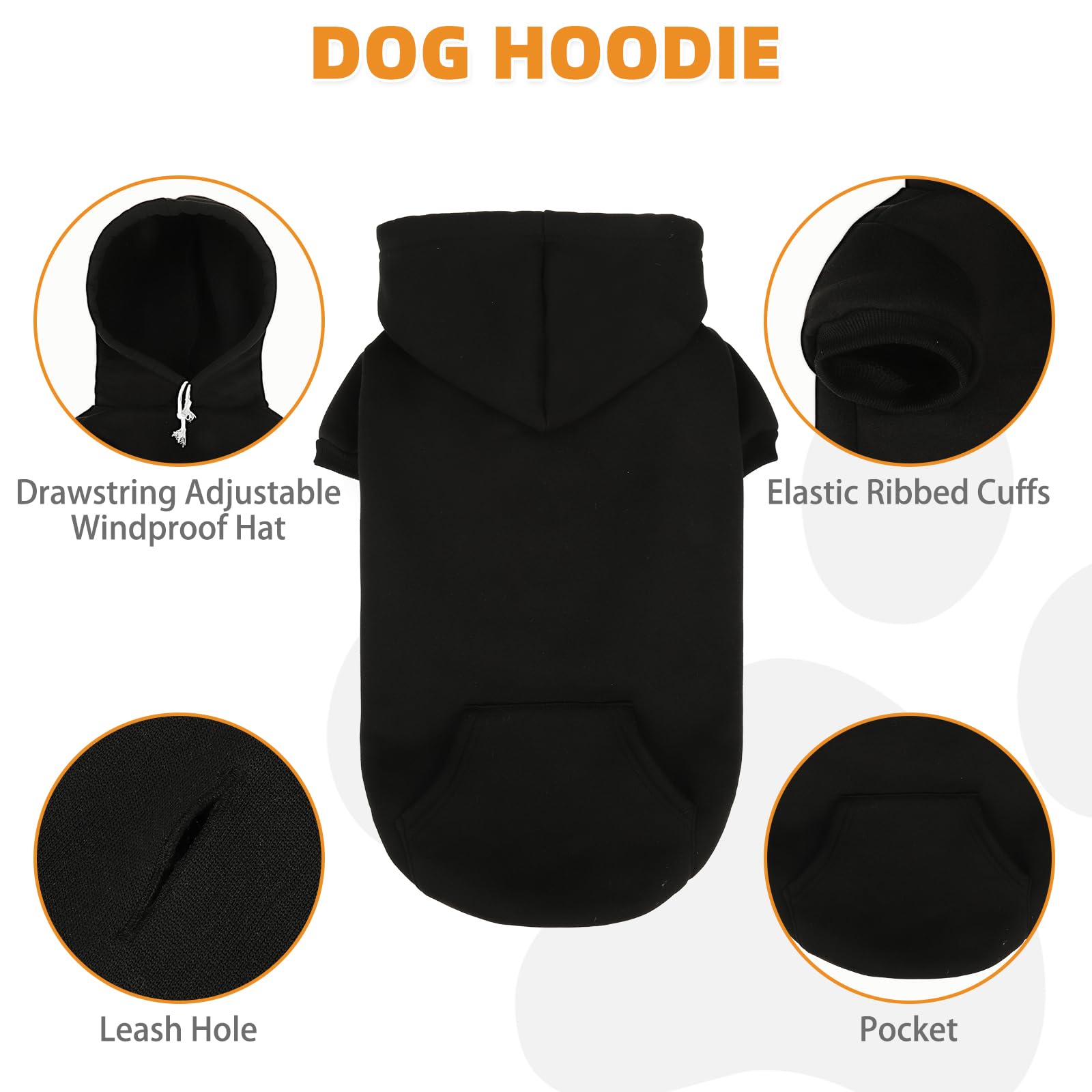 KOOLTAIL sudadera con bolsillo trasero para snacks y llaves del perro salchicha.
