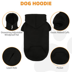 KOOLTAIL sudadera con bolsillo trasero para snacks y llaves del perro salchicha.