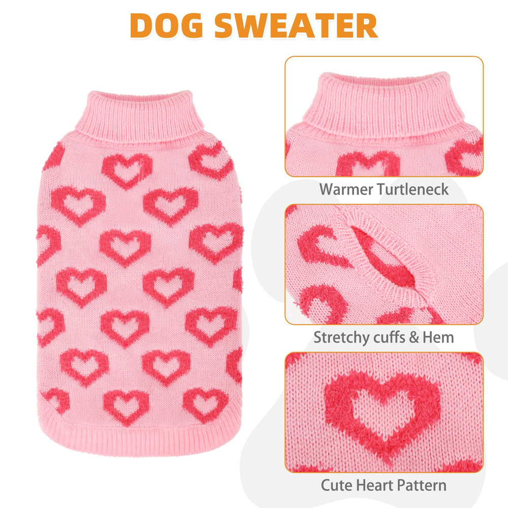KOOLTAIL sudadera para perro tejido acrílico rosa, tacto suave y cálido