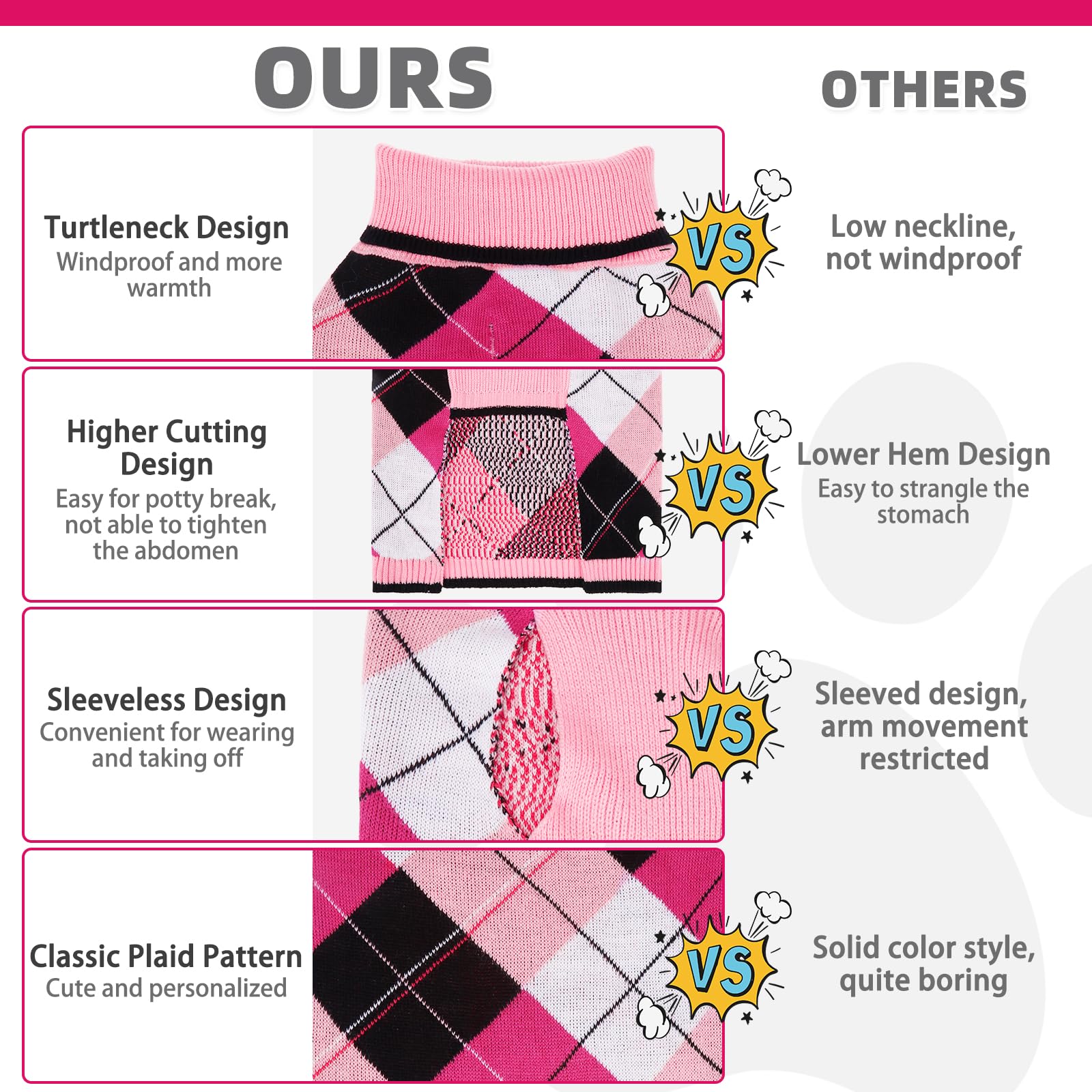 KOOLTAIL suéter Valentín de cuadros clásico: estilo festivo para ocasiones.
