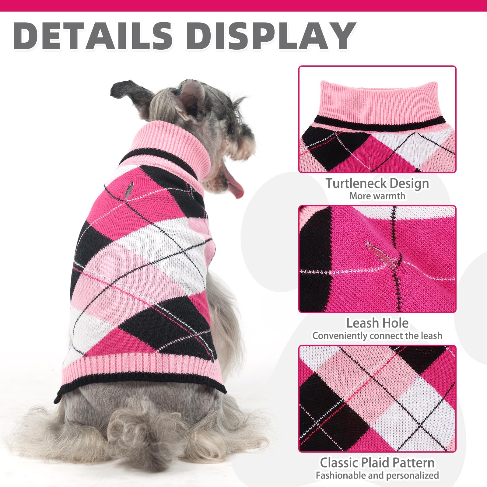 KOOLTAIL suéter perrito Valentín tejido grueso: aislamiento cómodo para el invierno.