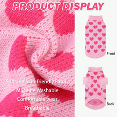 KOOLTAIL suéter gato patron corazon rosa, ideal para ocasiones especiales.