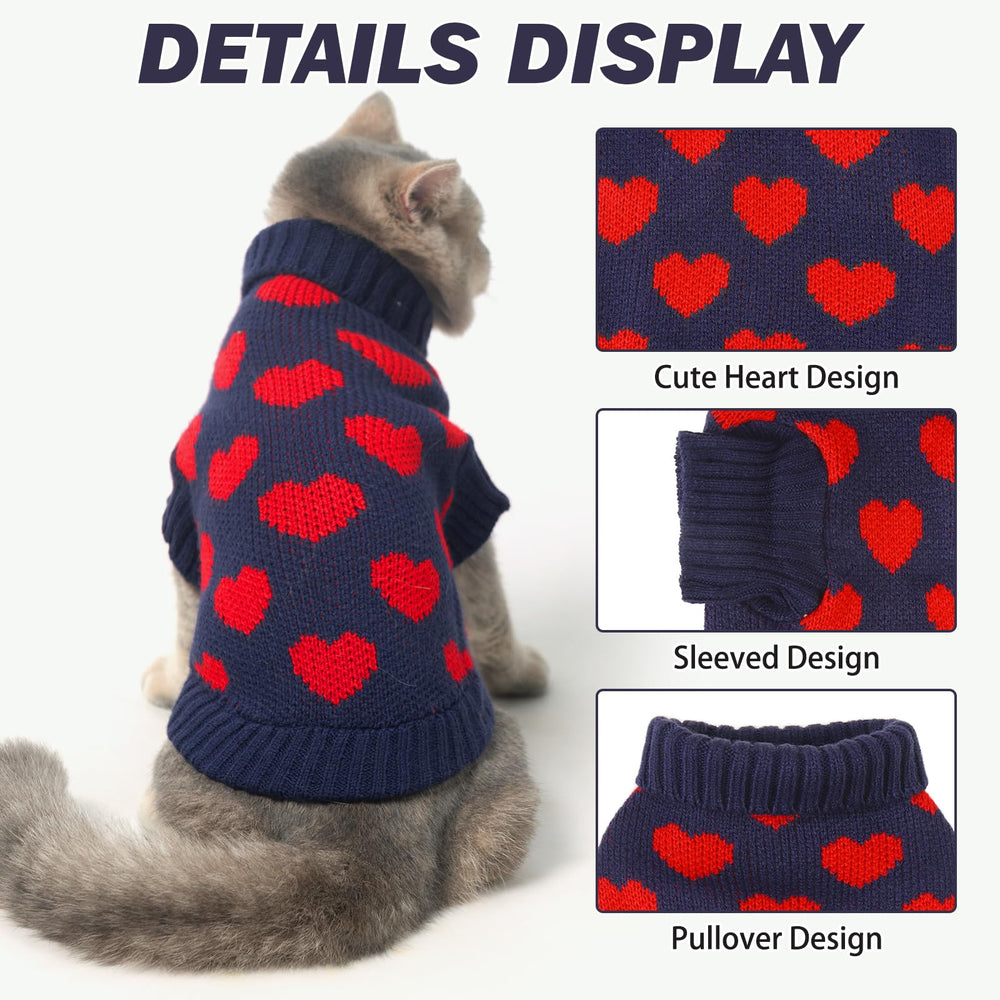 KOOLTAIL suéter gato tejido acrílico suave, abrigo cómodo para mascotas