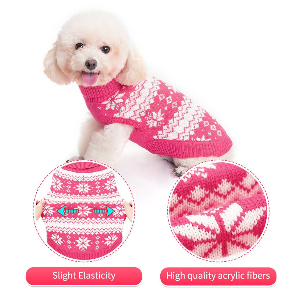 KOOLTAIL suéter de lana para perros, cálido, rosa