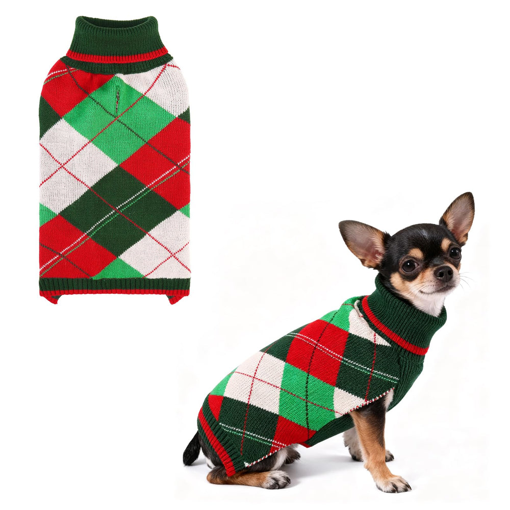 KOOLTAIL suéter para perro navidad cuello alto: mantiene caliente durante salidas festivas.