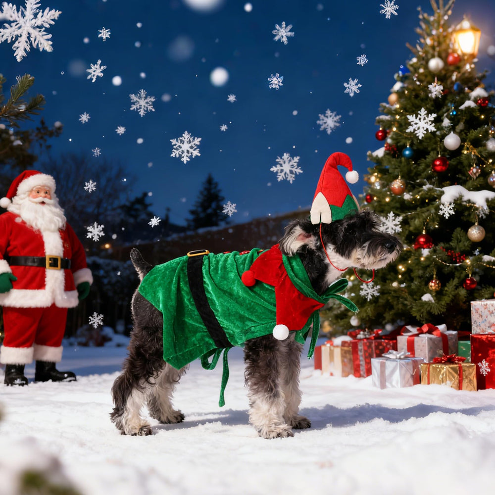 KOOLTAIL traje navideño en terciopelo; cómodo para mascotas
