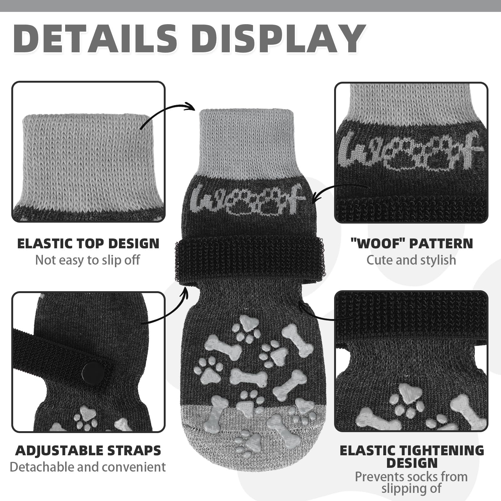 KOOLTAIL zapatillas para perro, antideslizantes para suelos lisos.