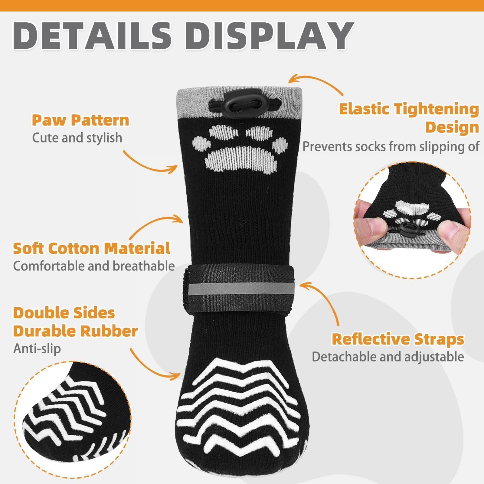 KOOLTAIL zapatillas para perros con bandas reflectantes mejoran la visibilidad en interiores.