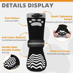 KOOLTAIL zapatillas para perros con bandas reflectantes mejoran la visibilidad en interiores.