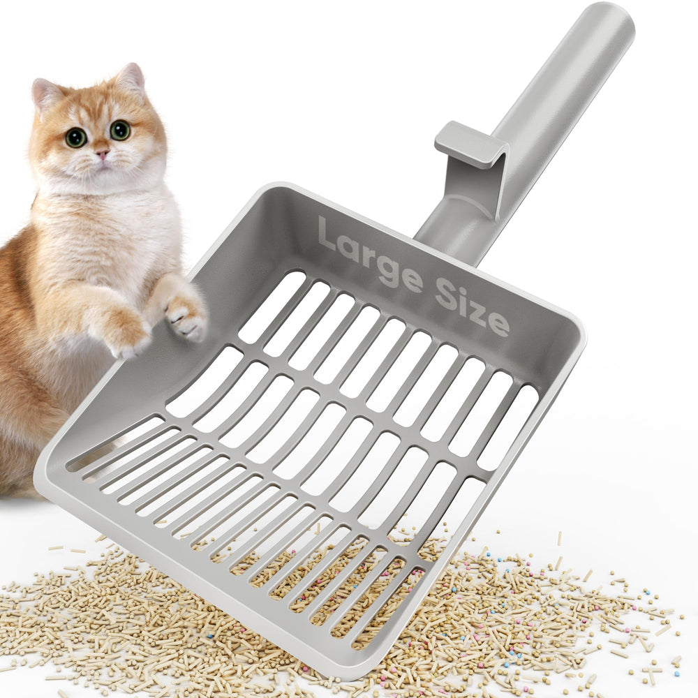 KooMooM Litter Scoop con huecos dobles para separar grumos grandes y pequeños