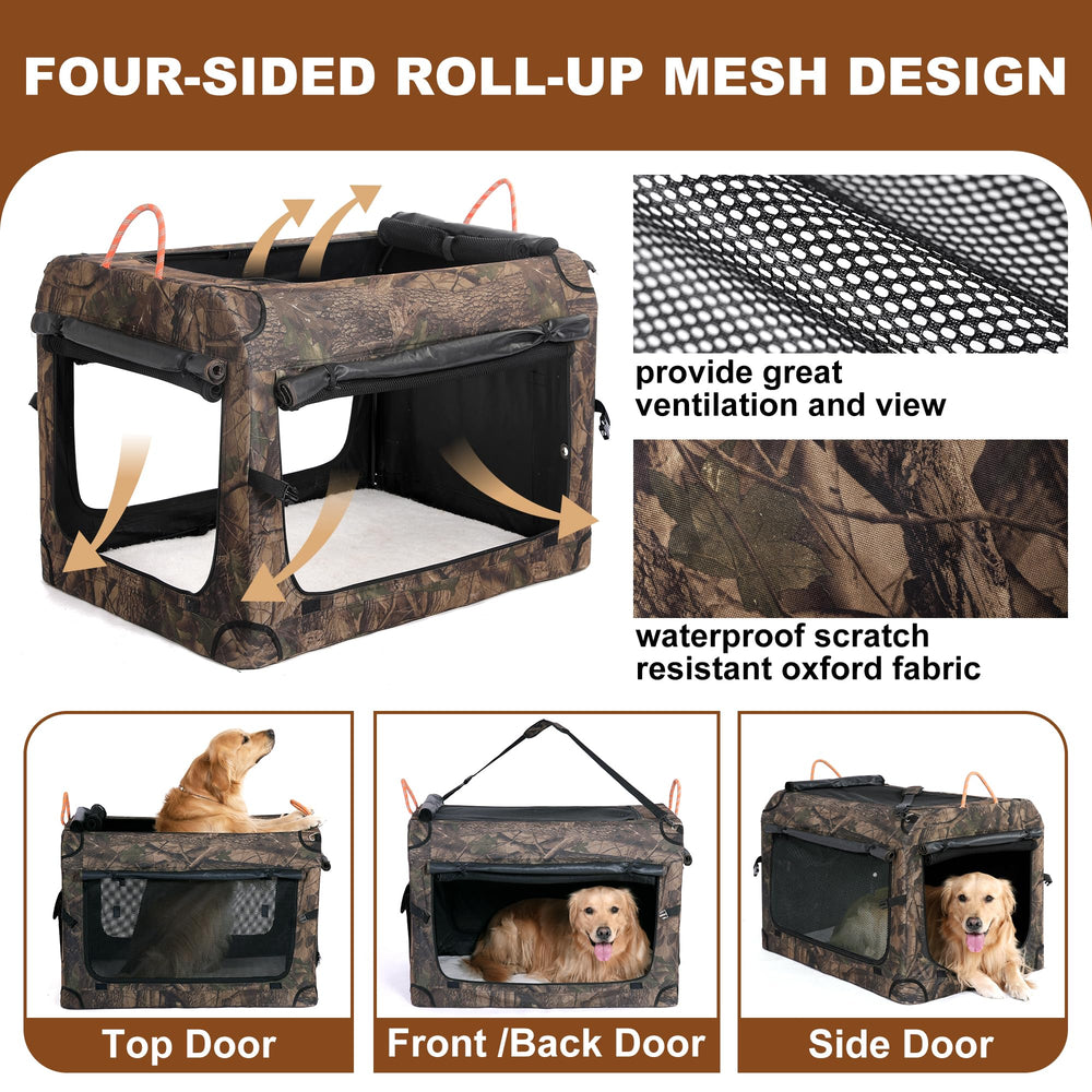 KOOPRO diseño de cuatro puertas para fácil acceso del perro
