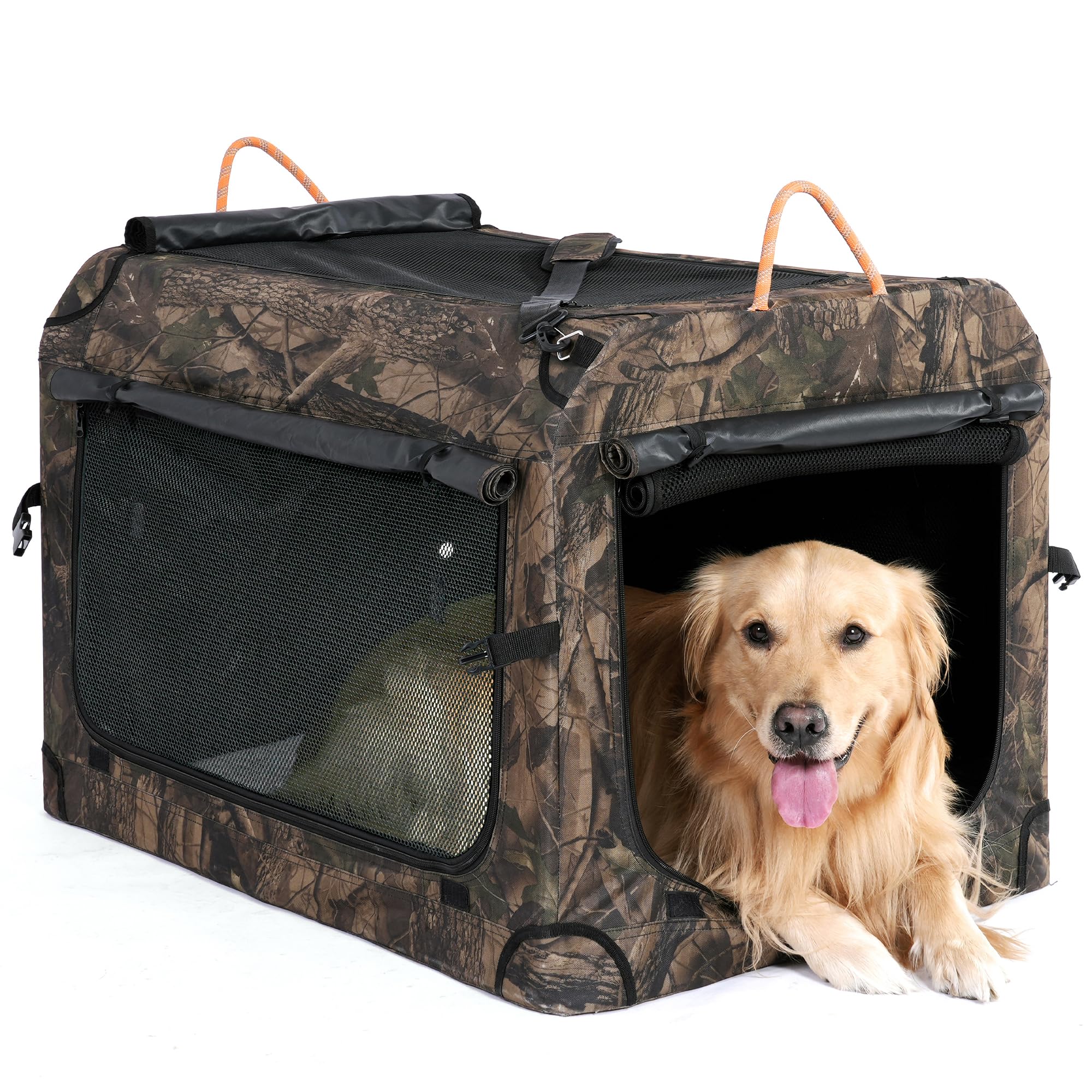 KOOPRO jaula plegable camuflaje para perros, ideal para viajes