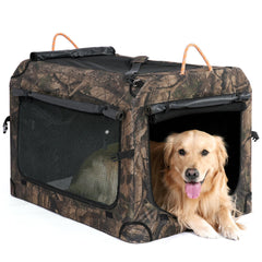 KOOPRO jaula plegable camuflaje para perros, ideal para viajes