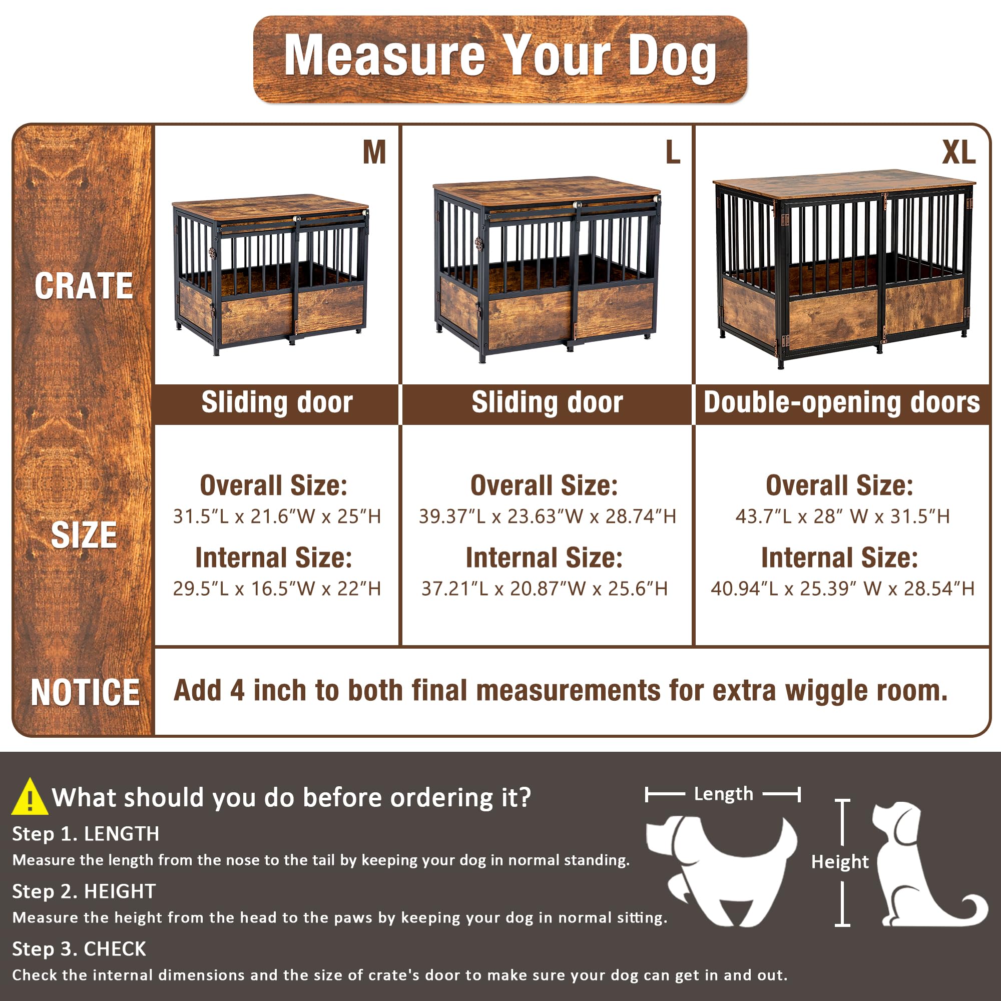 KOOPRO jaula-perros con almacenamiento superior para suministros.