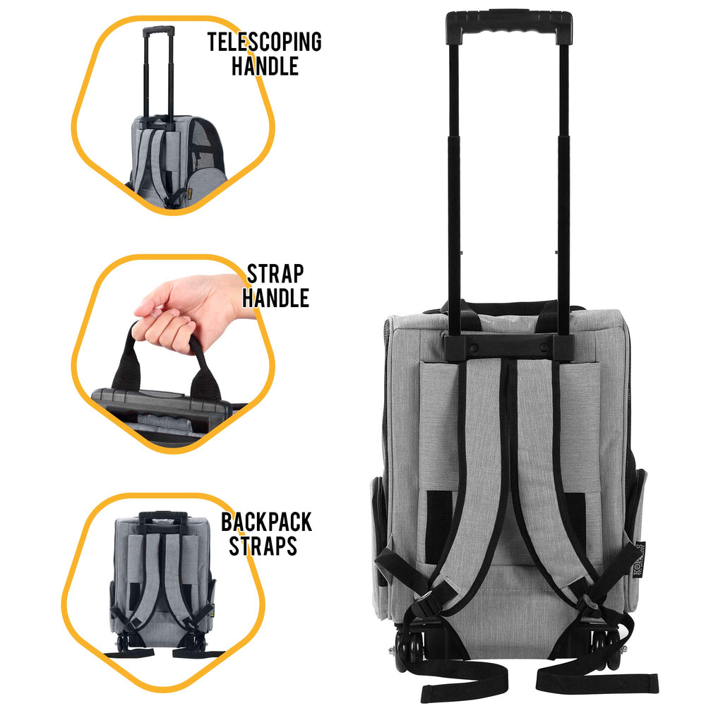 KOPEKS Deluxe Carrito para Mascotas con ruedas dobles, fácil de maniobrar entre tiendas