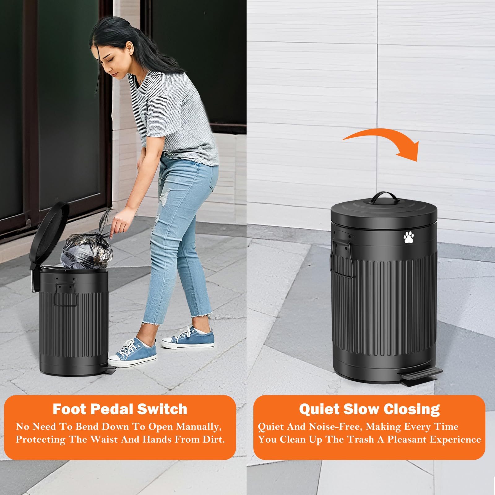 Kopuncare capacidad 3.1 gal, espacio suficiente para residuos diarios.