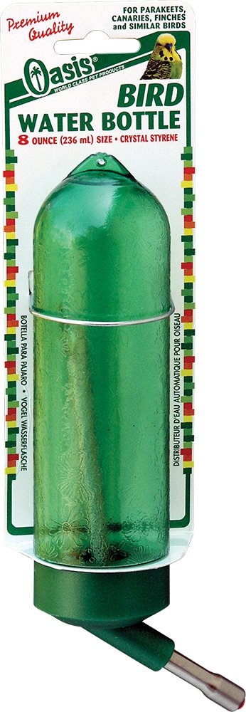 Botella Oasis de Kordon de 8 onzas para aves, suministro de agua limpio y seguro.