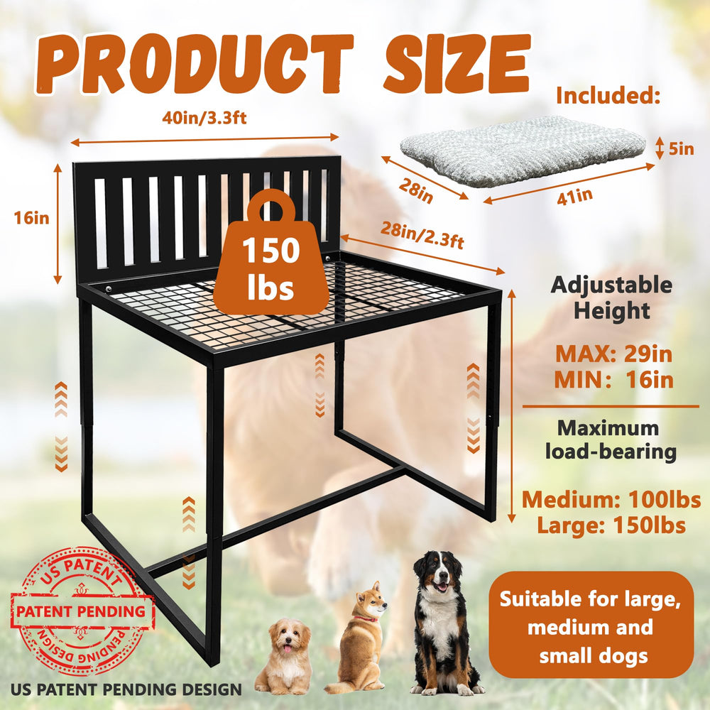 Koretech Cama para Perro al Lado, cojín suave para confort y soporte.