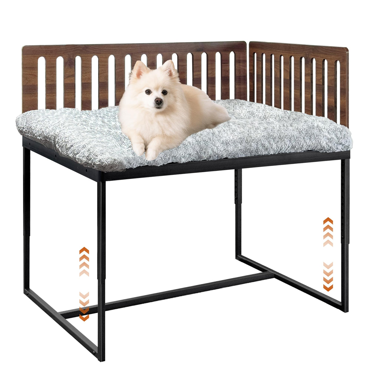 Koretech cama de perro al lado con dos paneles ajustables para encaje perfecto