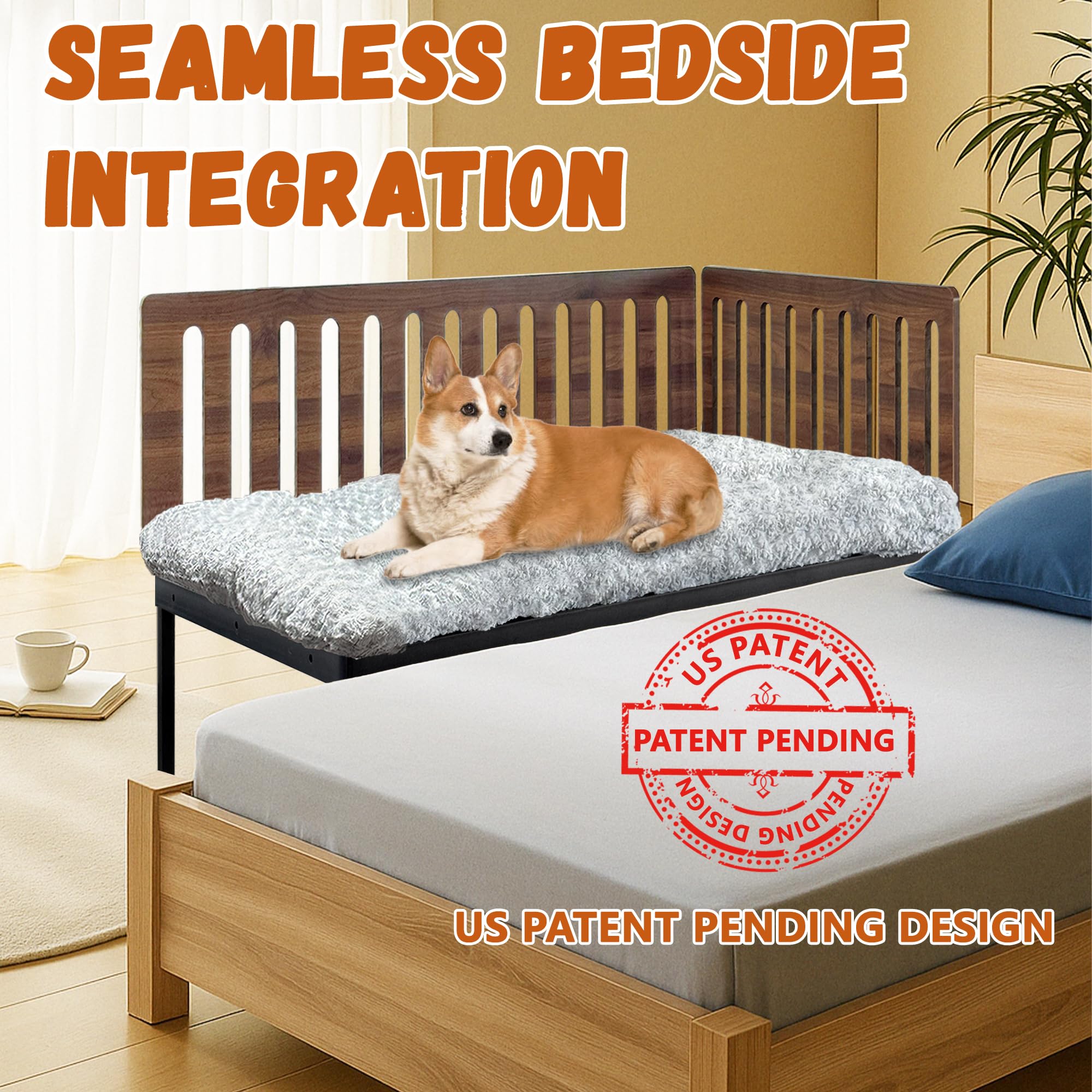 Koretech colchon espeso para perro, ofrece confort suave y soporte durante el descanso.