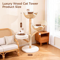 Koryndel Torre de Gato con Rascar, base estable para interiores