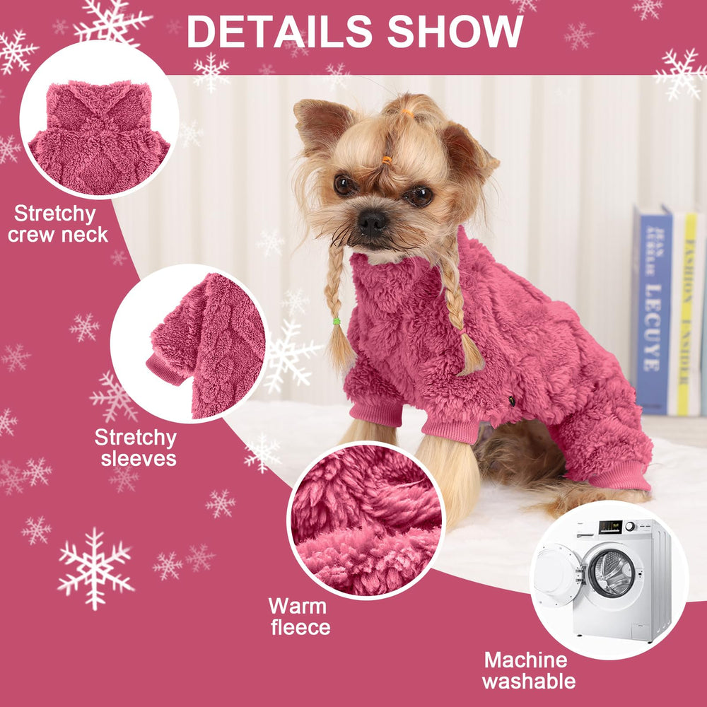 Kosiyi conjunto para perro rosa, práctico para días fríos y salidas.