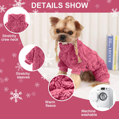 Kosiyi conjunto para perro rosa, práctico para días fríos y salidas.