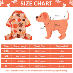 Kosiyi mono para perro con diseño hoja de arce, perfecto para sesiones festivas.