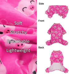 Kosiyi pijama para perro con doble pelo cálido que cubre todo el cuerpo.