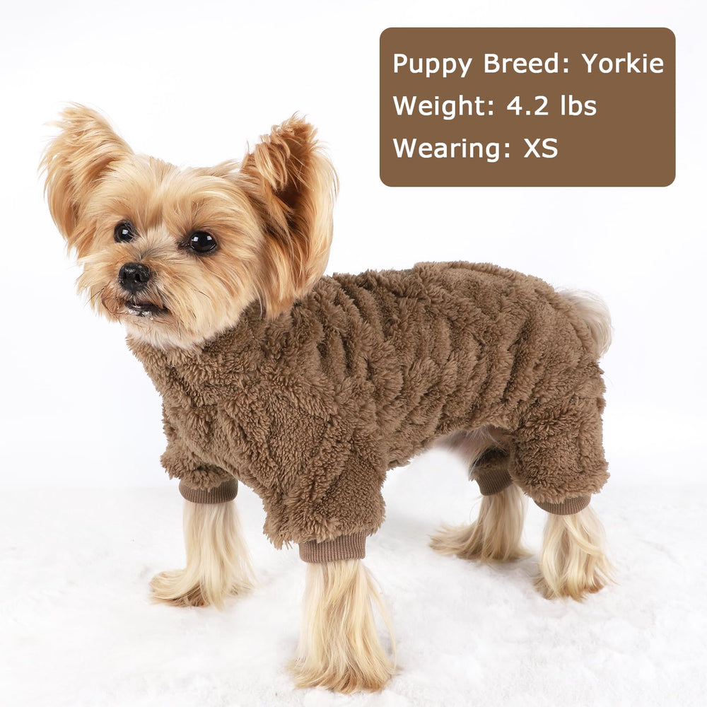 Kosiyi pijama para perro dos piezas, práctico y lavable, marrón