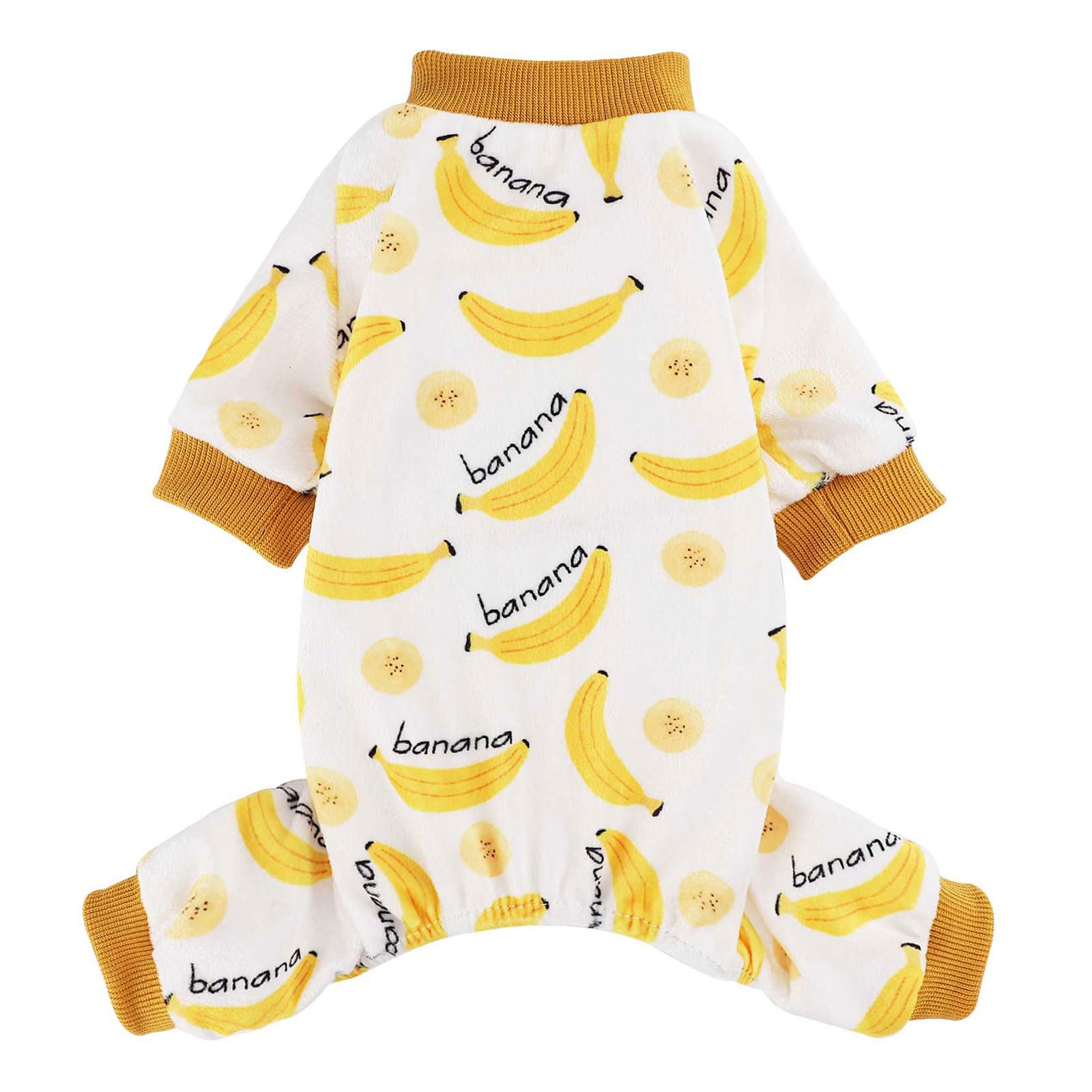 Kosiyi Pijama para Perro, frente con print pato amarillo, mantiene a tu mascota cálida en días fríos.