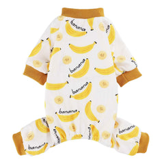 Kosiyi Pijama para Perro, frente con print pato amarillo, mantiene a tu mascota cálida en días fríos.