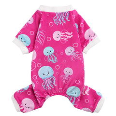 Kosiyi pijama para perro pequeño, vista frontal, ofrece calor cómodo para salidas.