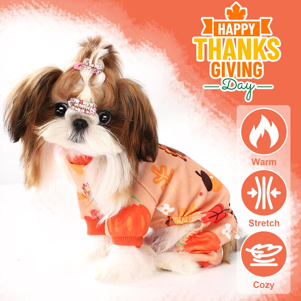 Kosiyi pijama para perro en tonos naranjas y marrones, suave y cálido.