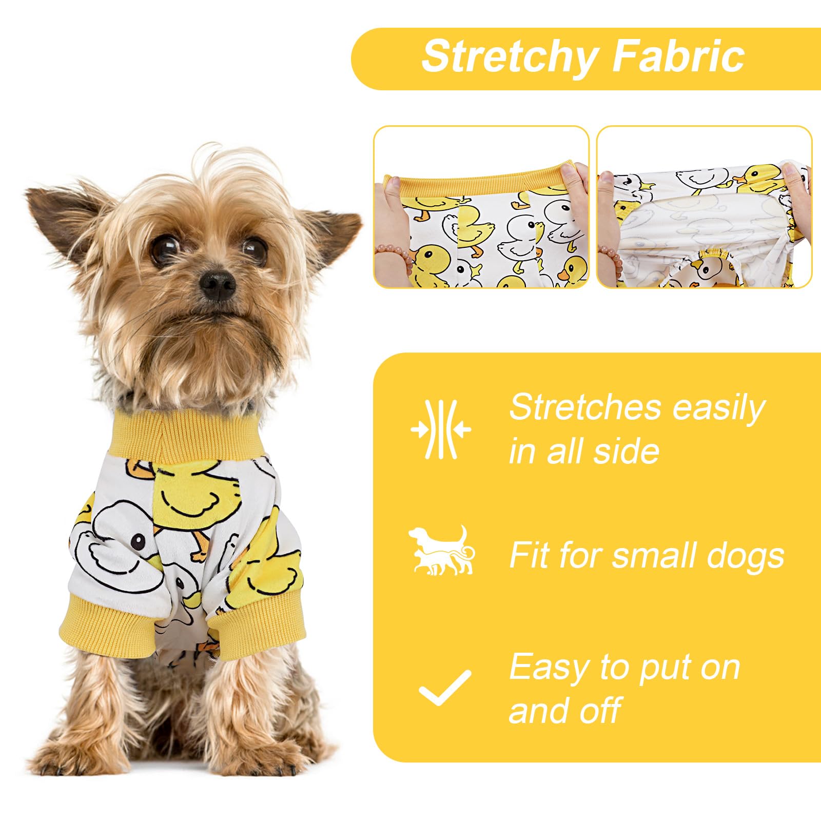 Kosiyi pijama con cierre para perro pequeño, uso fácil y rápido.