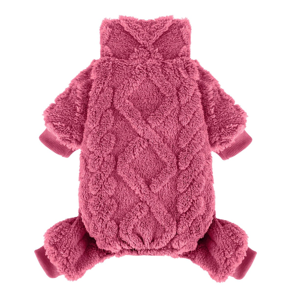 Kosiyi sudadera para perro rosa con cuello alto, ideal para días fríos.