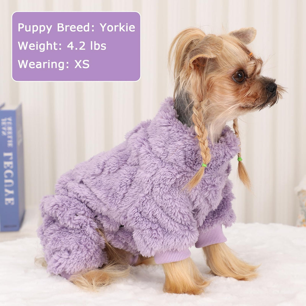 Kosiyi suéter morado para perro pequeño, ajuste cómodo para razas pequeñas.