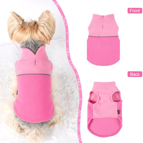 Kosiyi sudadera para perro pequeño rosa, detalle tejido suave para piel sensible.