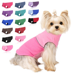 Kosiyi sudadera para perro pequeño rosa, vista frontal, mantiene al animal cómodo y abrigado.