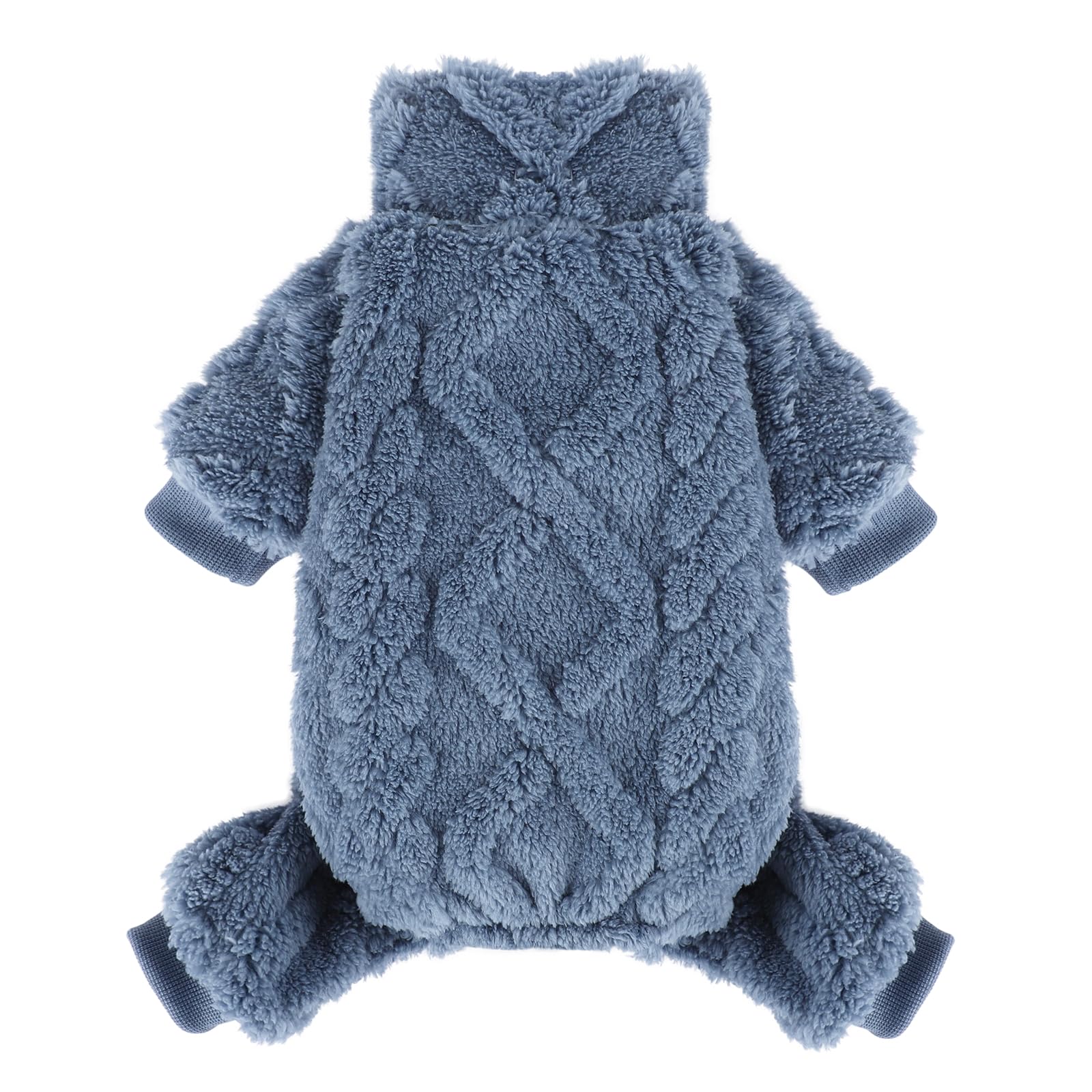 Kosiyi suéter fleece cuello alto vista frontal, suave para perros pequeños.