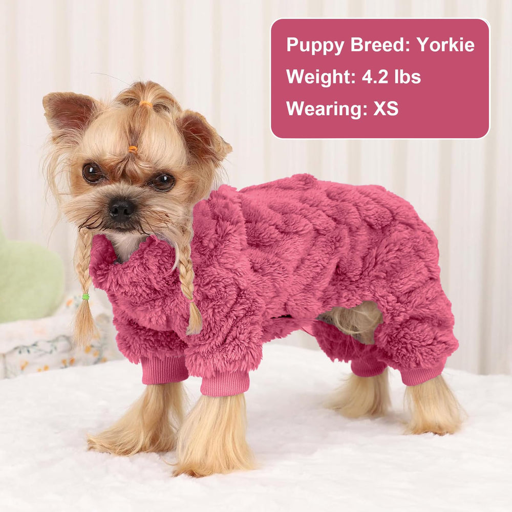Kosiyi traje para perro invierno rosa, ligero y cálido para paseos diarios.
