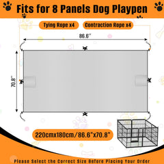 Kovshuiwe cobertura para corral de perros con tela 600d Oxford y protección UV.