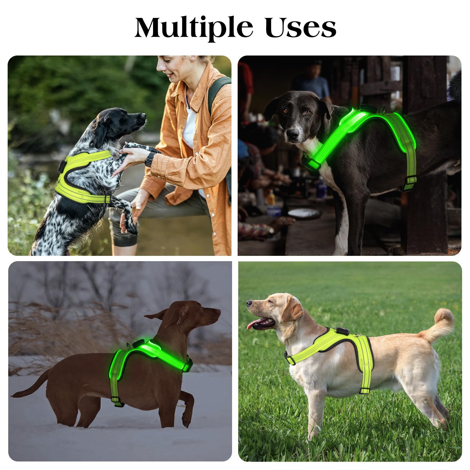 Kpuplol arnés luz perro con acolchado que reduce rozaduras