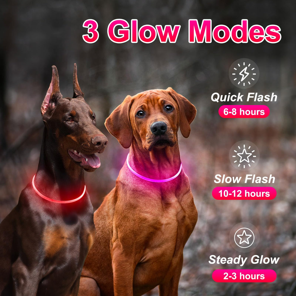 Kpuplol collar LED ajustable para perros de diferentes tallas.