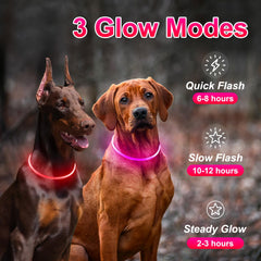 Kpuplol collar LED ajustable para perros de diferentes tallas.
