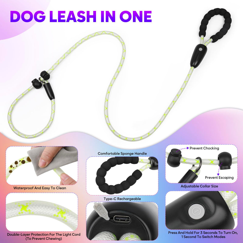 Kpuplol collar LED iluminado con ajuste rápido
