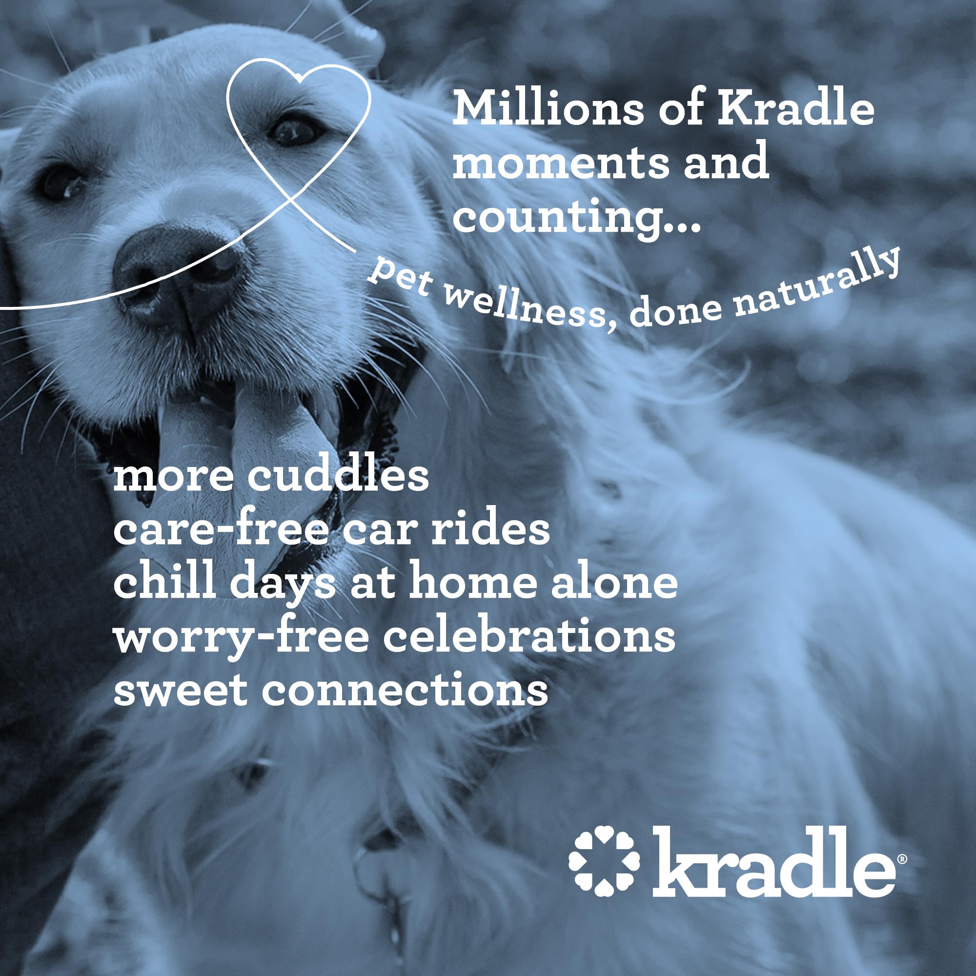 Kradle Calming Chews: porciones por peso para dosificación constante.