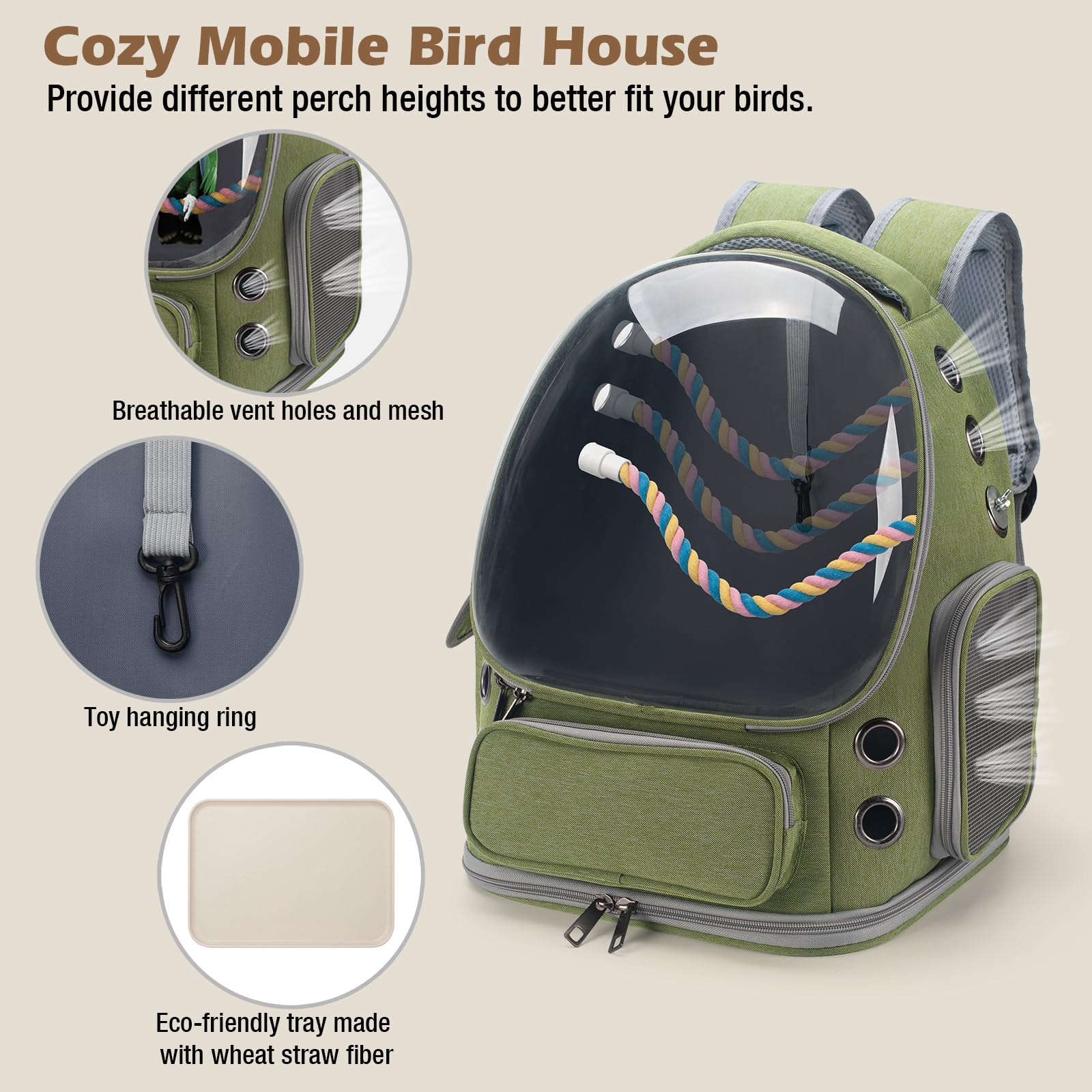 KREACHUR mochila de Oxford de alta calidad, máxima durabilidad para paseos y camping.