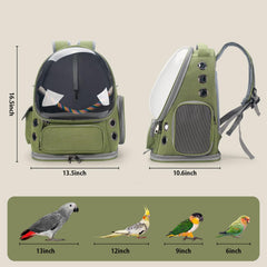 KREACHUR mochila con perch ajustable, soporte cómodo para el pájaro en movimiento.