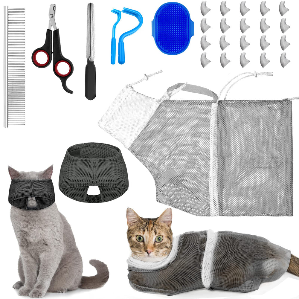 Kritkin bolsa de ducha para gatos, facilita un baño seguro y cómodo